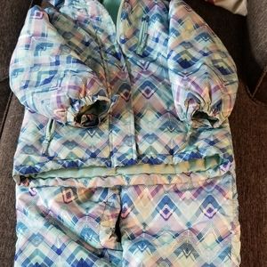 Girls Columbia 3 in 1 coat w/matching snow pants